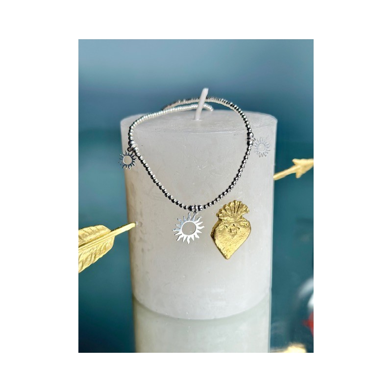 Collier pendentif SOLEILS en argent 925