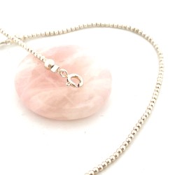 Collier pendentif en argent 925, médaille vierge sur tige