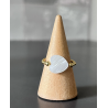 BAGUE PERLES PO COEUR NACRE