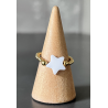 BAGUE PERLES PO ETOILE NACRE