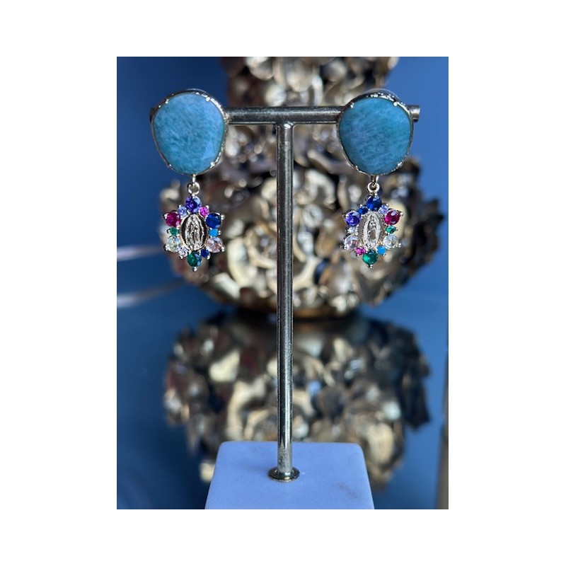 BOUCLES OREILLES PERCEES VIERGES COLOREES