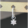 MINI CREOLE ARGENT 925 ETOILE STRASS (vendu à l'unité)
