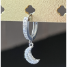 CREOLE ARGENT 925 LUNE ZIRCONIUM  (vendu à l'unité)