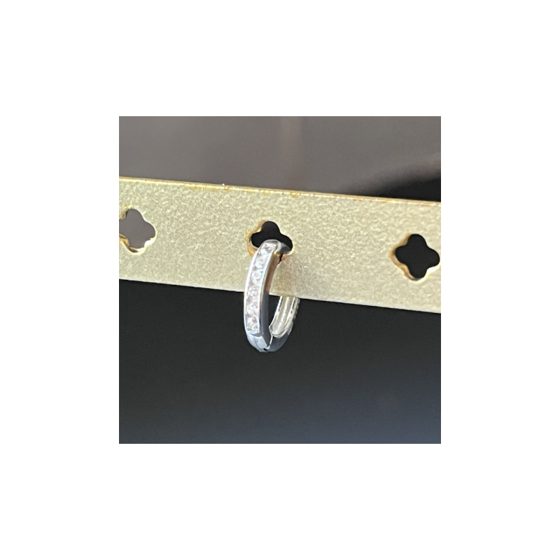 Anneau  créole zirconium argent 925