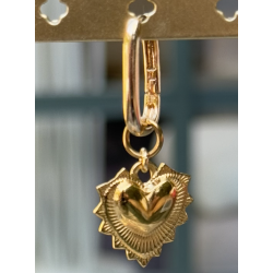 BOUCLE COEUR EX VOTO PLAQUÉ...