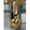 BOUCLE COEUR EX VOTO PLAQUÉ OR (vendu unité)