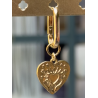 BOUCLE COEUR EX VOTO PLAQUÉ OR (vendu unité)
