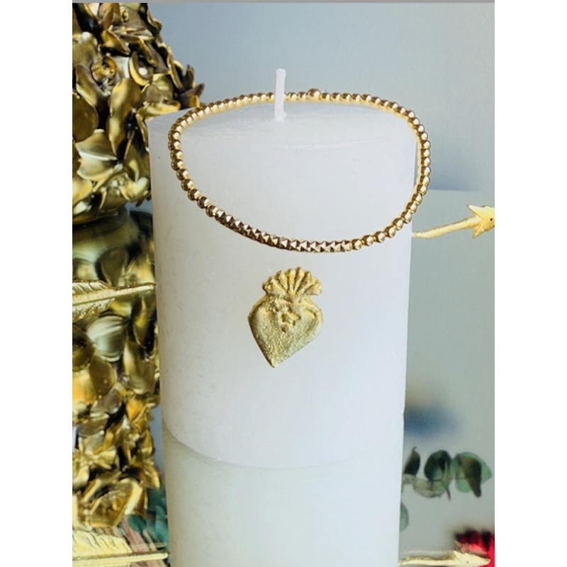 BRACELET PERLES PO TUBE MARTELE