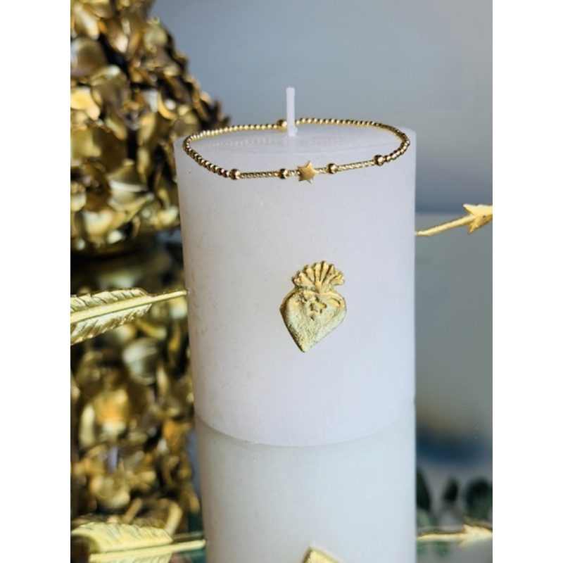 BRACELET PERLES PO trio TUBES ETOILE