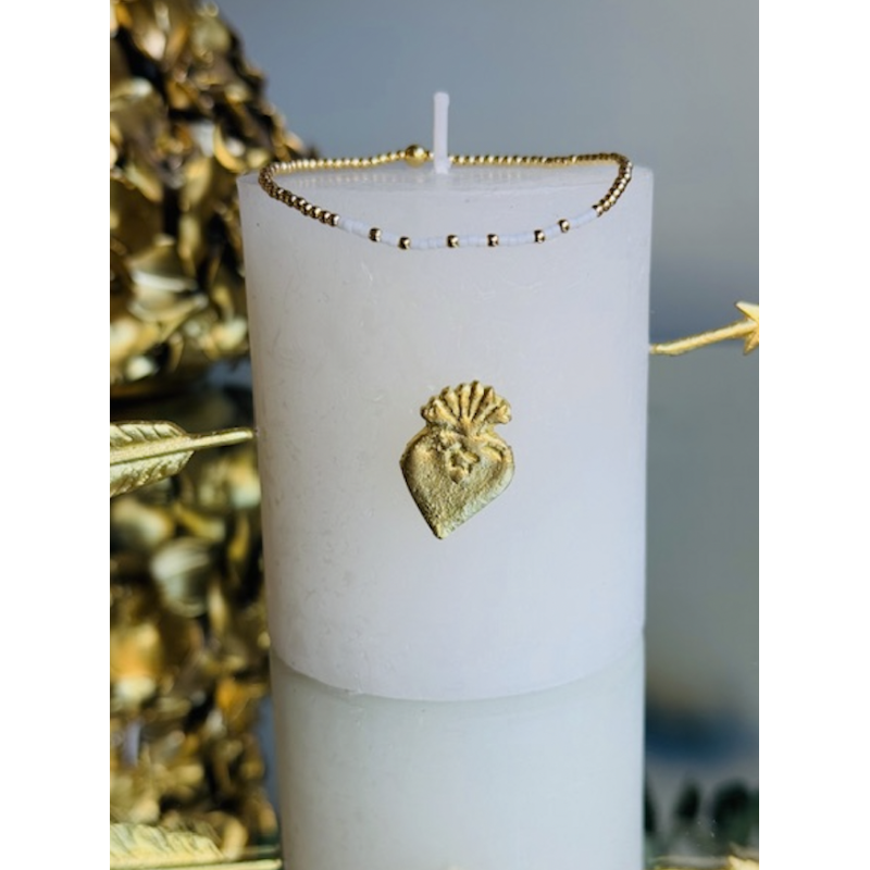 BRACELET FIN PO  MIYUKI BLANC