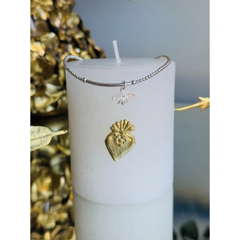 CHEVILLERE PENDENTIF ABEILLE 925