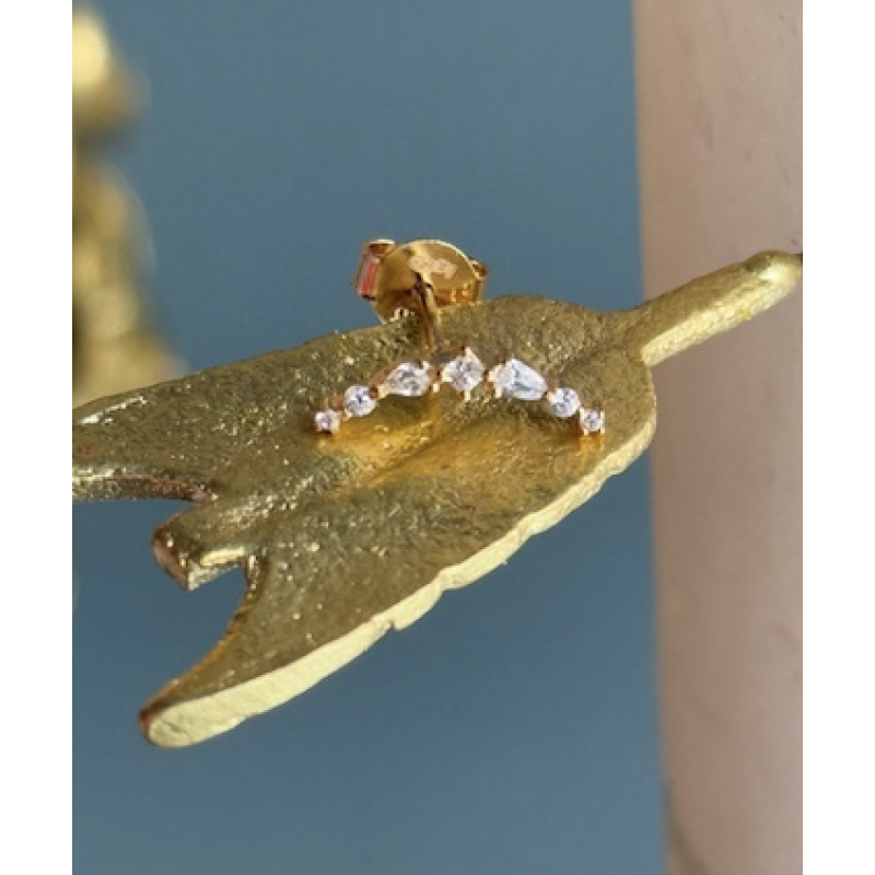 Boucle oreille rivière diamant (zirconium)  (vendue à l'unité)