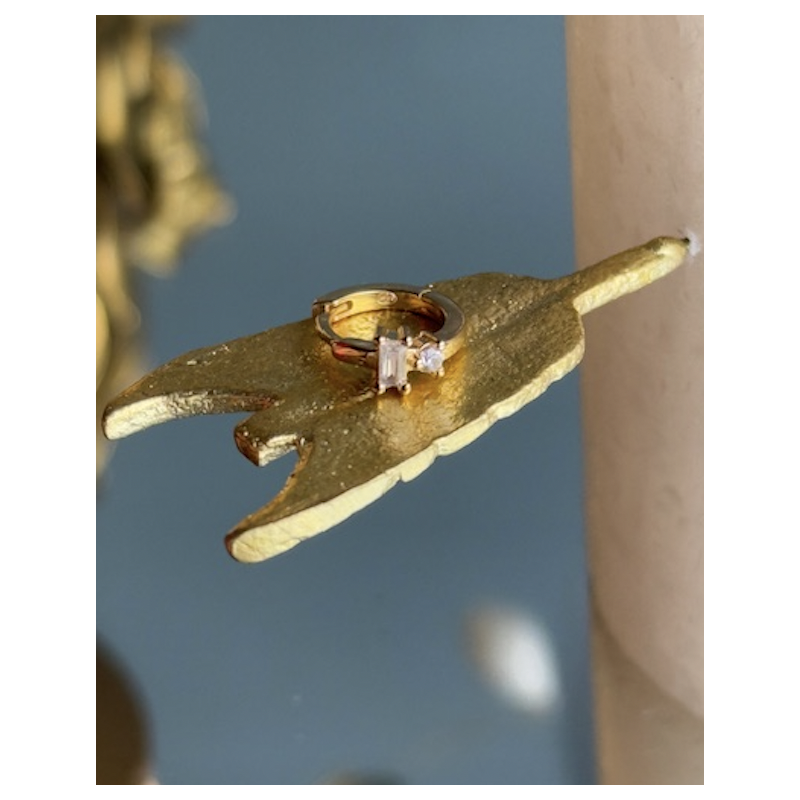 Anneau créole strass géométrique (vendue à l'unité)