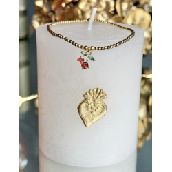 BRACELET PERLES PO CERISE