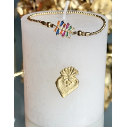 BRACELET PERLES PO QUEUE DE POISSON COLOREE