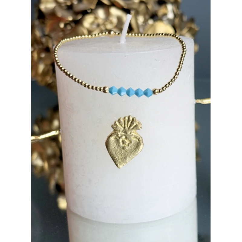 BRACELET PERLES PO SWAROVSKI TURQUOISE