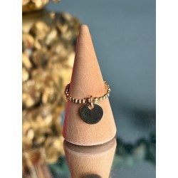 BAGUE PERLES PO MEDAILLON OR