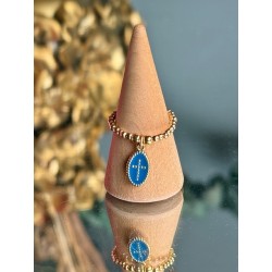 BAGUE PERLES PO MEDAILLON...