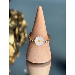 BAGUE PERLES PO marguerite