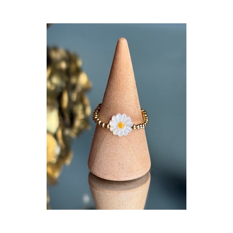 BAGUE PERLES PO marguerite