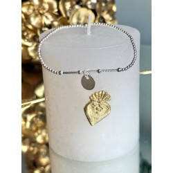 BRACELET PERLES ARG barre...