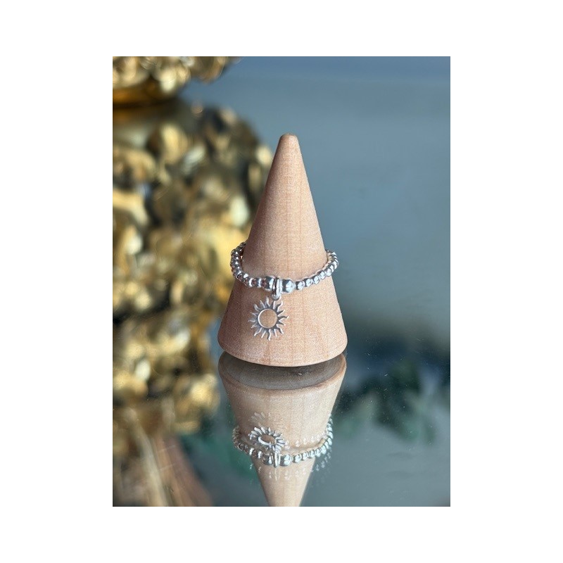 BAGUE ARGENT SOLEIL