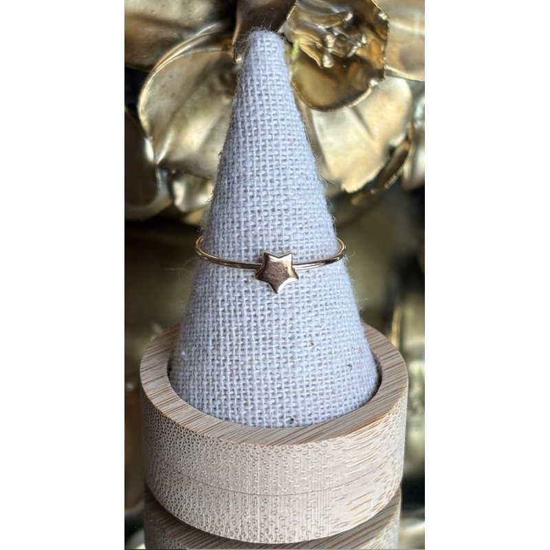 Bague plaqué or taille 56 mini étoile