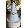Bague plaqué or taille 56 oeil protection zirconium