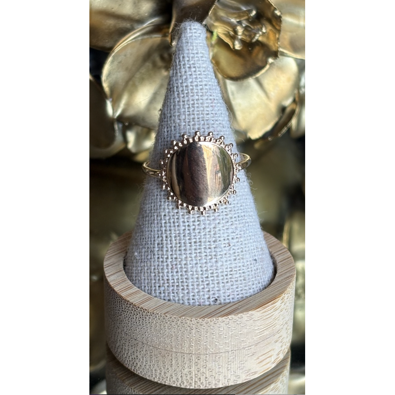 Bague plaqué or taille 56 Soleil