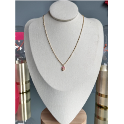 Collier chaine perlée gold...