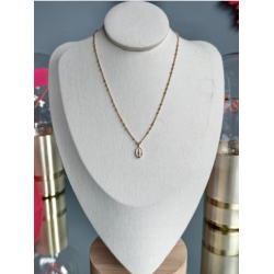 Collier chaine perlée gold...