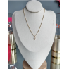 Collier chaine perlée gold filled mini vierge blanc