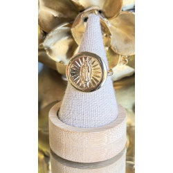 Bague ajustable plaque or...