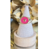 Bague ajustable Etoile rose fluo