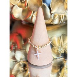BAGUE PERLES PO CROIX STRASS