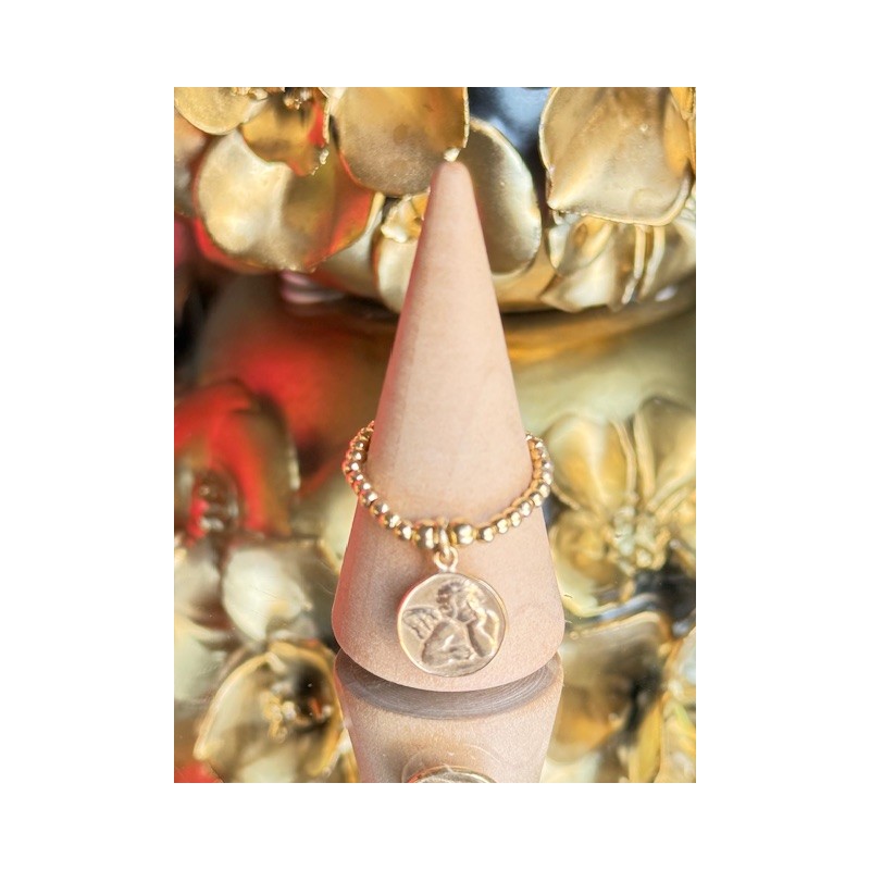 Bague plaqué or "ange"