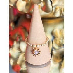 Bague "strass" soleil...