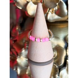 BAGUE PERLE PLAQUE OR ET...