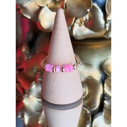 BAGUE PERLE PLAQUE OR ET...